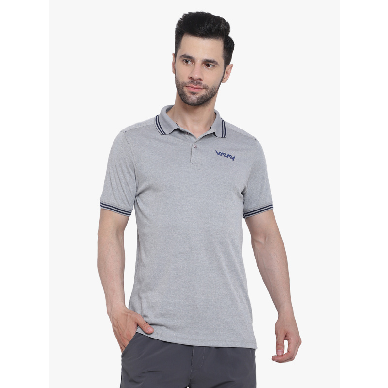 Travel Polo T-Shirt Grey