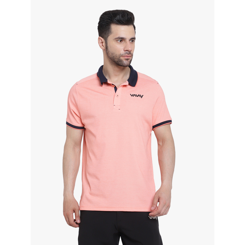 Travel Polo T-Shirt Pink P1