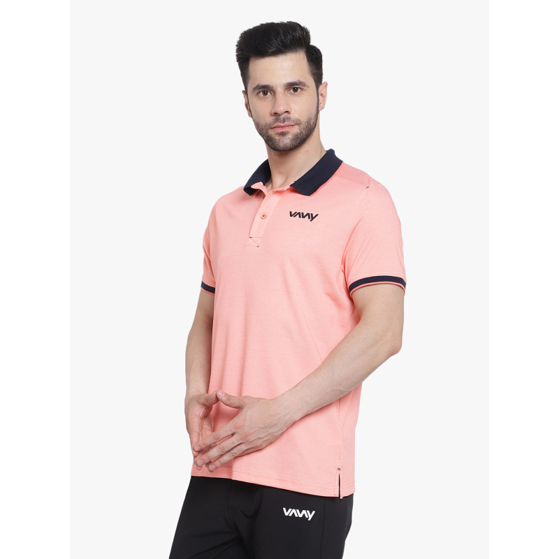 Travel Polo T-Shirt Pink P1 - Image 4