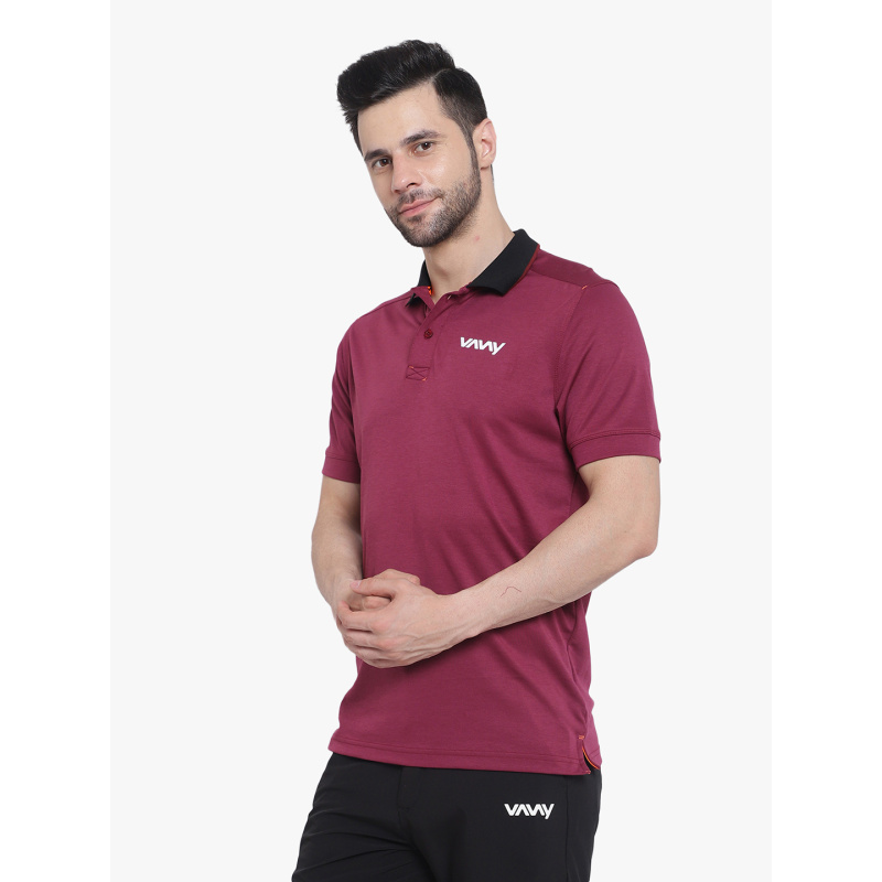 Travel Polo T-Shirt Red P2 - Image 2