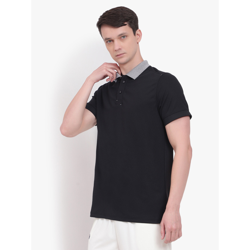 Travel Polo T-Shirt Black - Image 4