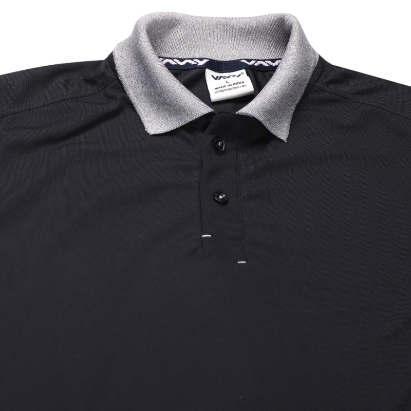 Travel Polo T-Shirt Black - Image 8